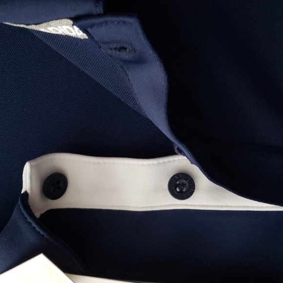 adidas Men's Advantage  Polo  Golf Shirt 2XL Collegiate Navy White - Picture 7 of 9